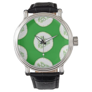 Montre Motif de tranches de concombre