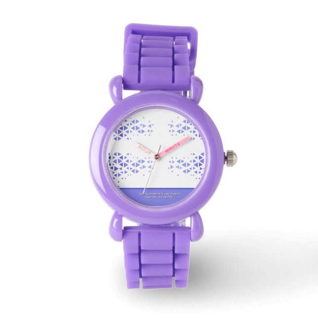 Montre Motif de triangle coloré unique & citations (Recto)