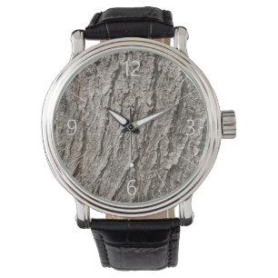 Montre Motif d'écorce