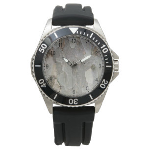 Montre motif d'écorce d'arbre