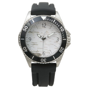Montre Motif d'écorce de bouleau