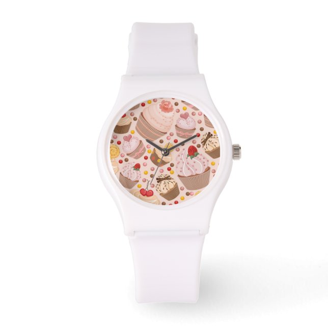 Montre Motif des cupcakes de fête (Recto)