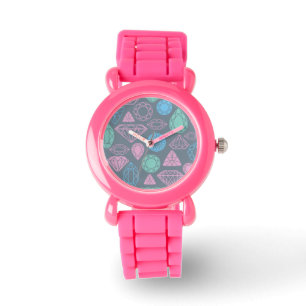 Montre Motif d'icône Gemstone