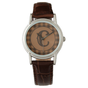 Montre Motif d'impression Cosy Brown Plaid Buffalo
