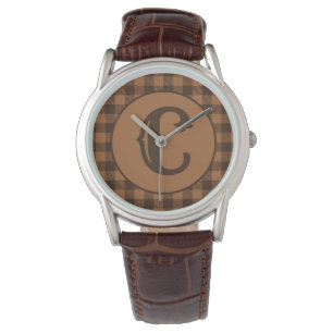 Montre Motif d'impression Cosy Brown Plaid Buffalo