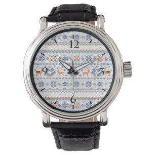 Montre Motif d'ornement de Noël sans soudure