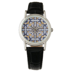Montre Motif en tuiles portugaises