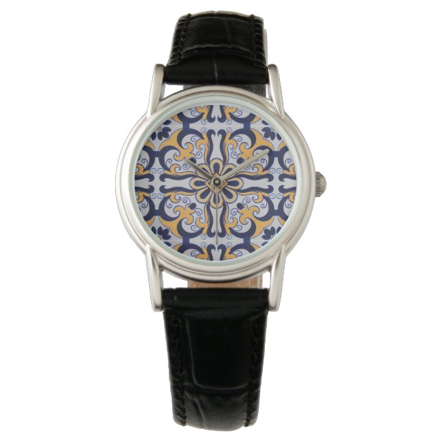 Montre Motif en tuiles portugaises (devant)