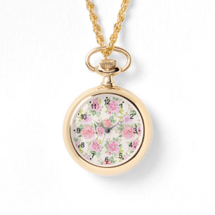Montre Motif floral de rose romantique élégant