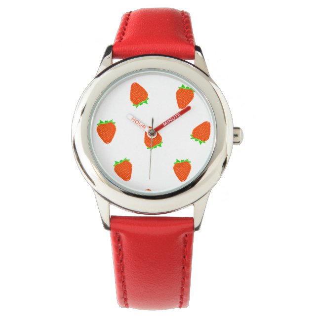 Montre Motif fraise (devant)