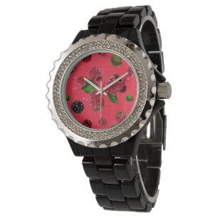 Montre Motif framboise