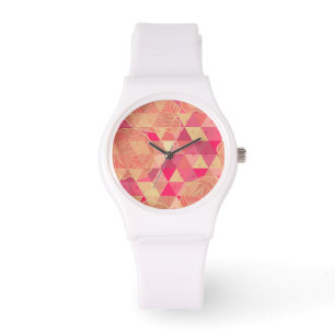 Montre Motif géométrique de fleur