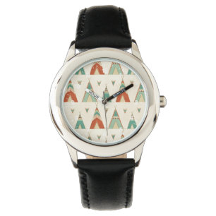 Montre Motif géométrique de Teepee d'étape   de Geo de