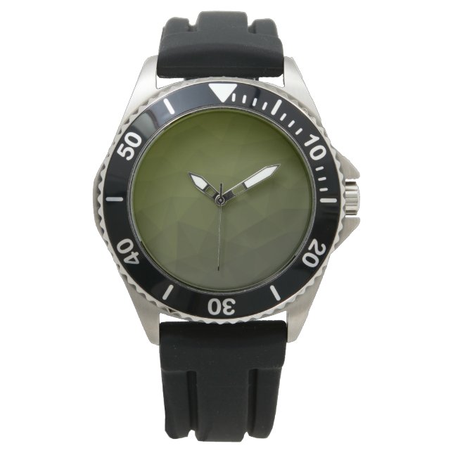 Montre Motif géométrique du maillage vert de l'Armée (devant)