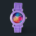 Montre Motif géométrique en mosaïque moderne colorée<br><div class="desc">Mosaïque moderne coloré polygonale géométrique motif sans couture. Si vous avez besoin d'aide pour customiser un de mes designs,  contactez ArtOnWear designer. Mise en forme de texte gratuite avec aide en direct disponible sur demande.</div>