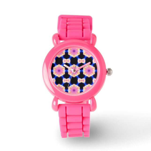 montre motif géométrique rose girly (Recto)