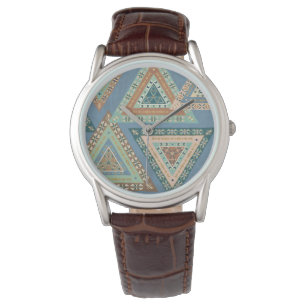 Montre Motif indien tribal bleu extérieur de Geo X