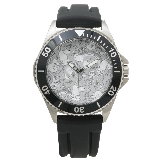 Montre motif lama 4 (devant)