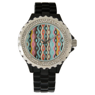 Montre Motif multicolore abstrait
