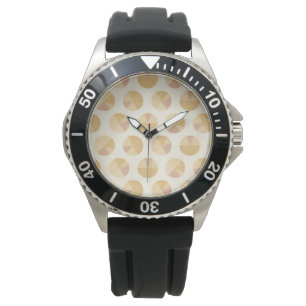 Montre Motif orange de cercle d'étape de Geo de