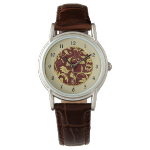 Montre Motif Red Gold Brocade