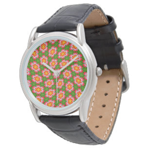 Montre Motif Red Lilies