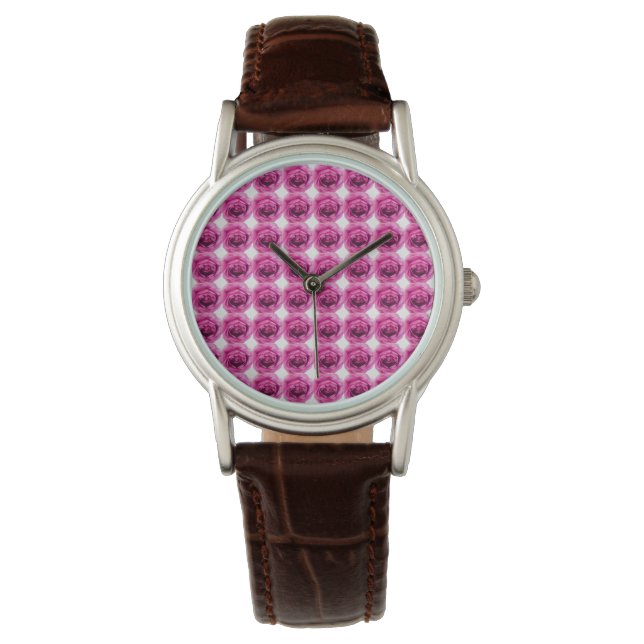 Montre Motif rose (devant)