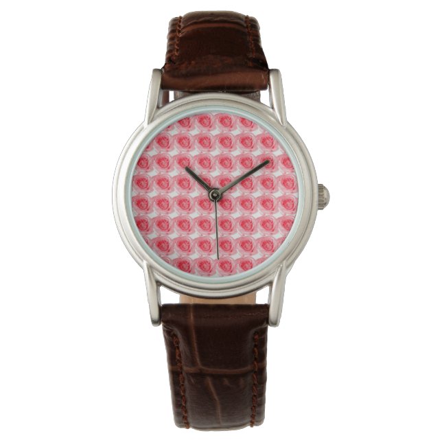 Montre Motif rose (devant)