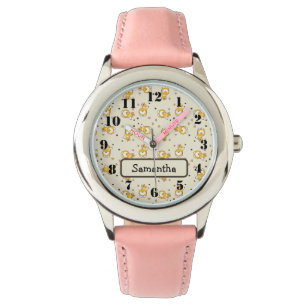 Montre Motif rose corgi mou