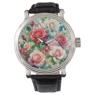 Montre Motif Rose Fantaisiste