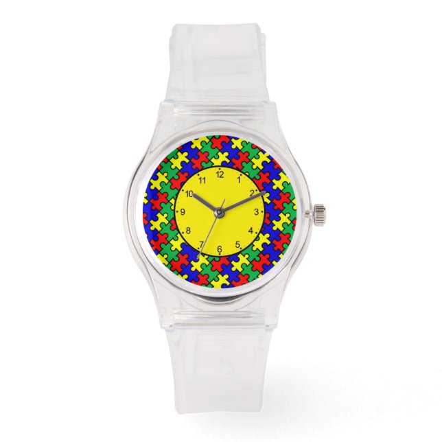 Montre Motif sans couture de puzzle (Recto)