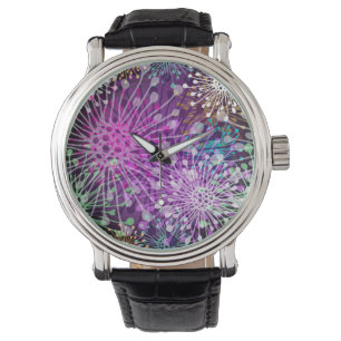 Montre Motif tacheté vif