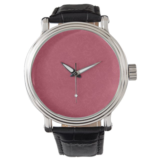 Montre Motif tourbillonnant rose profond texturé (devant)