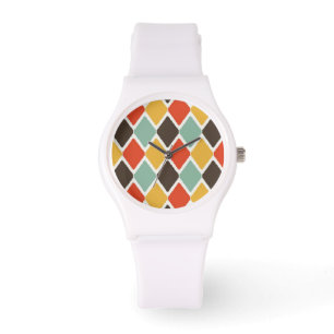 Montre Motif tribal de mode d'ikat moderne