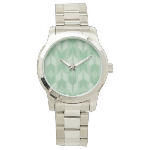 Montre Motif vert extérieur de flèche d'étape de Geo