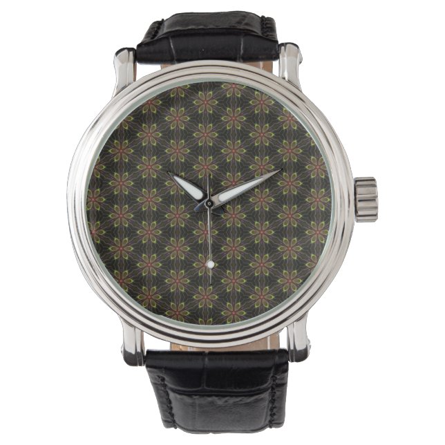 Montre Motif Vintage Brown (devant)