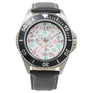 Montre Motifs de monstres drôles colorés mignons