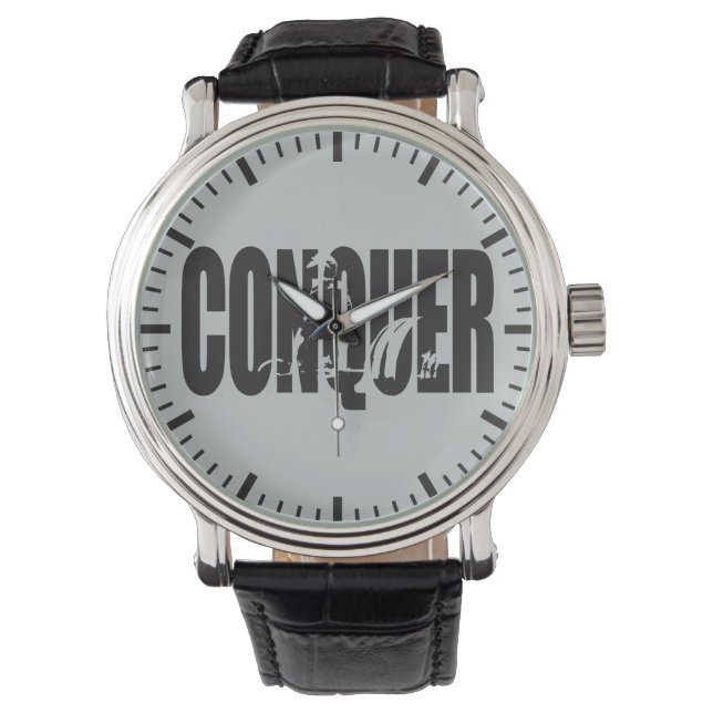 Montre Motivation du soulèvement du poids - CONQUER (devant)