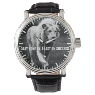 Montre Motivation Mots - Restez faim, Fêtes sur le succès