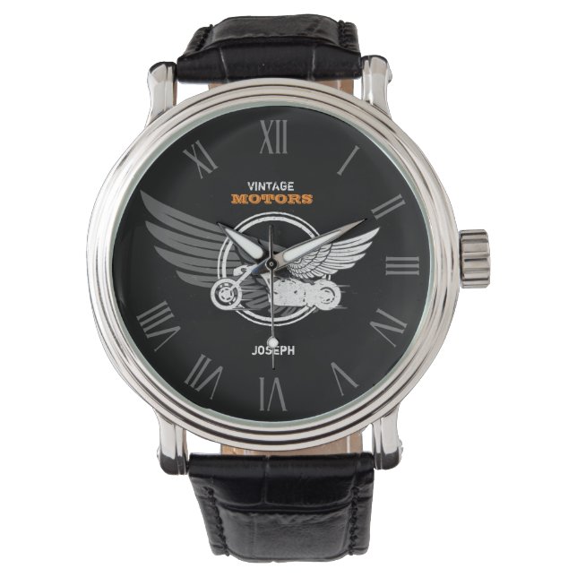 Montre Moto vintage Avec Wings Watch (devant)