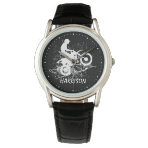 Montre Motocross Dirt Vélo Sports Terminologie Typograph