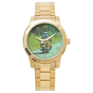 Montre Motocyclette jaune sur l'autoroute #Guetteur cadea