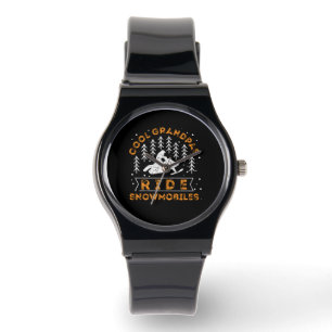 Montre Motoneige - Grands-pères cool font de la motoneige