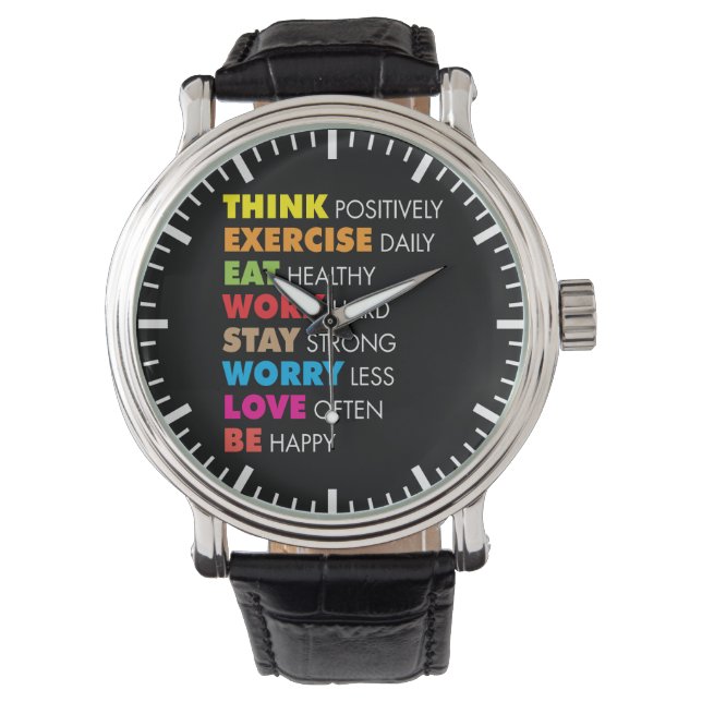 Montre Mots Inspirants - Motivation (devant)