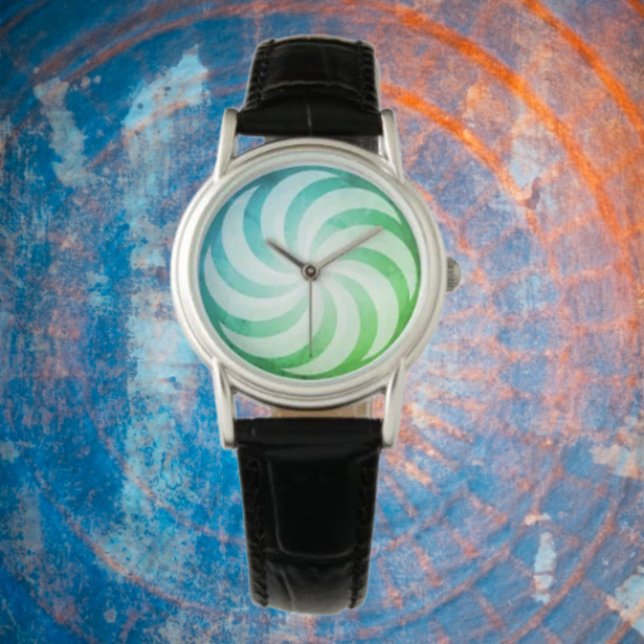 Montre Moulin à vent Bleu Vert (Créateur téléchargé)