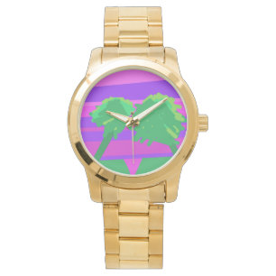 Montre Mt. Coucher de soleil rose vert pourpre