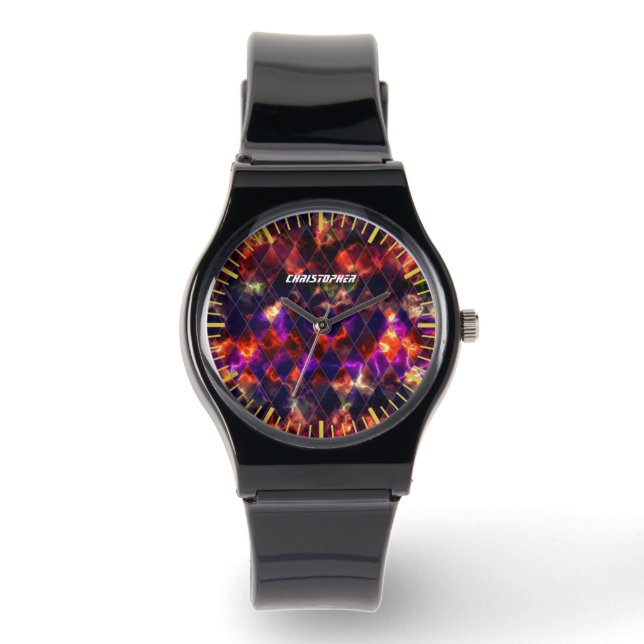 Montre Multicolores à fond de verre (Recto)