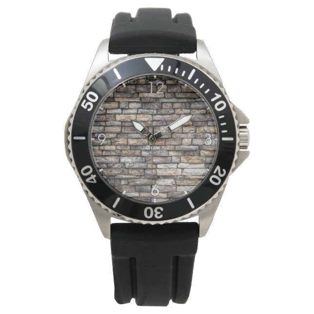 Montre Mur en pierre gris (devant)