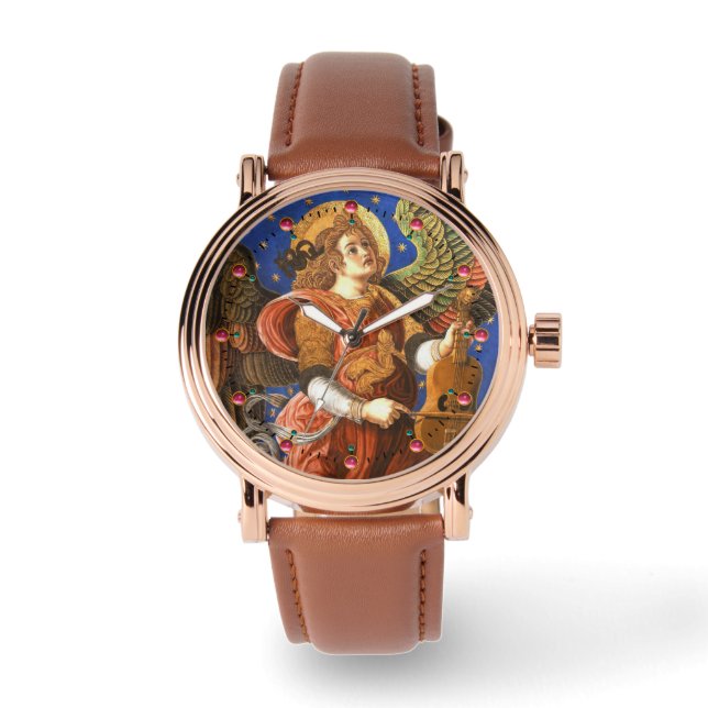 Montre MUSIQUE FABRIQUANT L'ANGE AVEC UN Noël VIELLE (Recto)