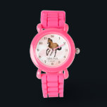Montre Mustang cheval thème filles cadeaux pony<br><div class="desc">Mustang cheval filles fête cadeaux gracieusement galopant mustang jupe cheval brun,  beau cadeau personnalisé pour les amateurs de cheval.</div>